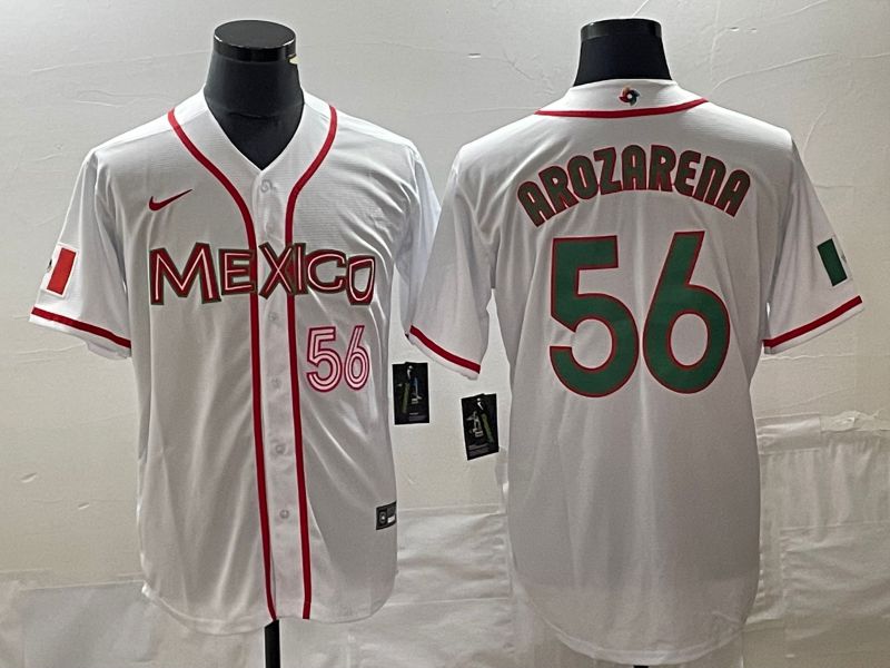 Men 2023 World Cub Mexico #56 Arozarena White green Nike MLB Jersey 8->more jerseys->MLB Jersey